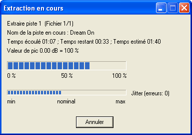 Extraction de fichier avec CDex 1.40 fr