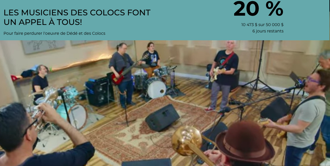 L’appel aux fans des musiciens des Colocs